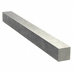 1-1/8" x 3/4" x 12" Plain Finish Carbon Steel Oversized Keystock