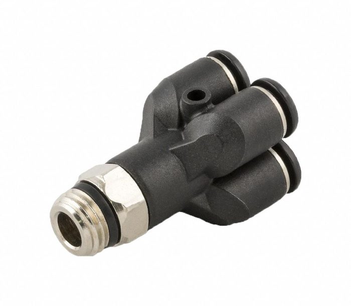 Push-Fit Wye Fitting, Push-to-Connect