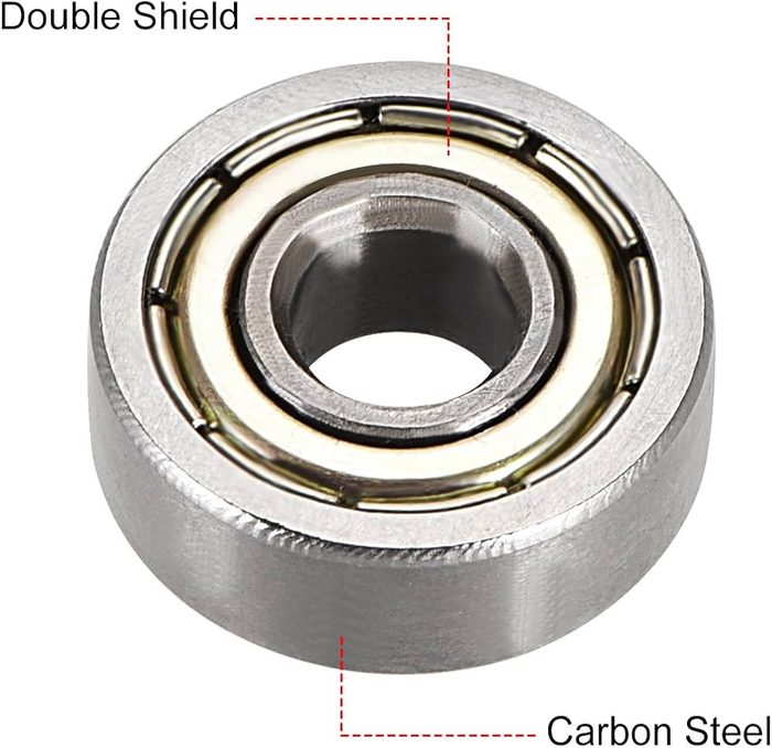 Deep Groove Ball Bearing: 14 mm OD, Double Shield