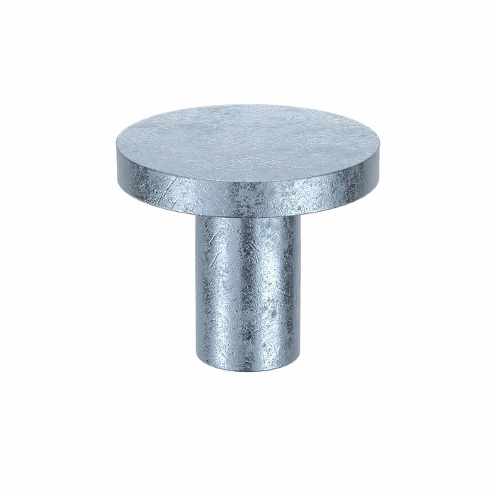 5/32" X 3/8 Flat Head Plain Finish Solid Rivet