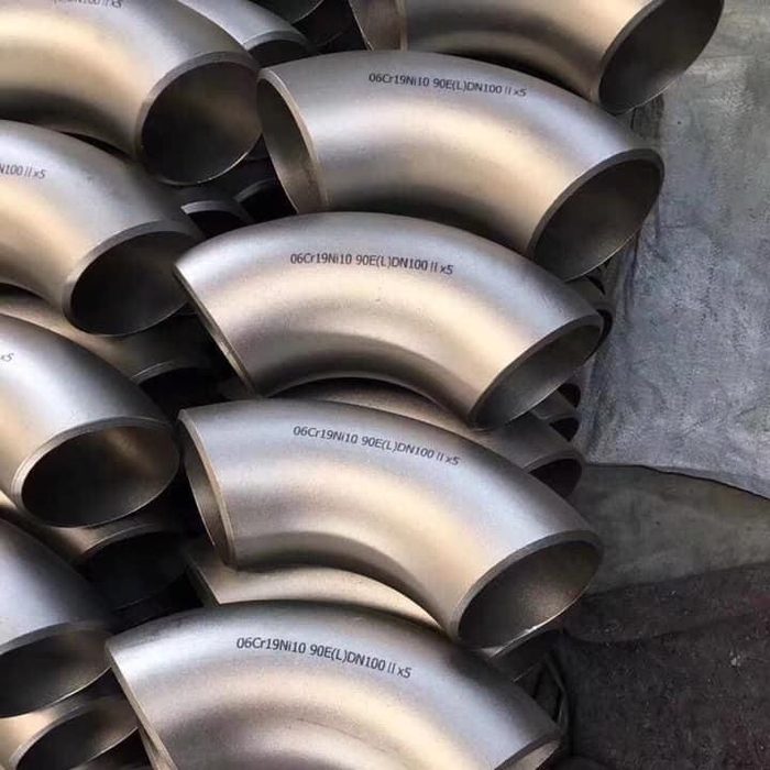 304 Stainless Steel 180° Elbow Stamping Industrial Grade Welded Pipe Fittings Elbow Butt Joint Short Elbow