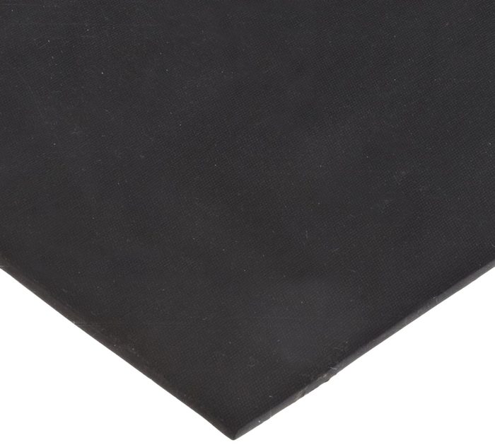 EPDM Sheet, Black, 0.032" Thick, 2" Width, 36" Length, 60A Durometer, ASTM D2000 BA