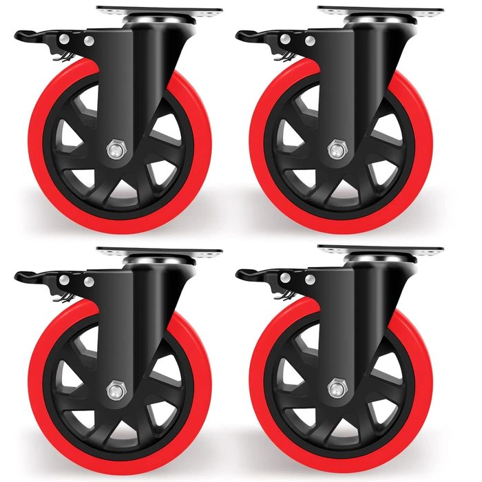 Heavy Duty Caster Wheels, Industrial Casters Set of 4