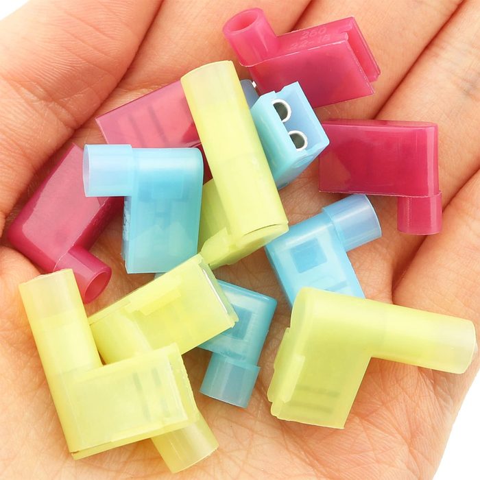 Nylon Spade Connector Right Angle Quick Disconnect Ends Female