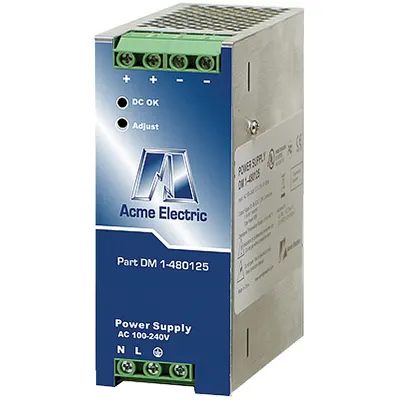 2.50A 60W 90-254VAC 24 VDC Single Phase DM Series DIN Power Supply