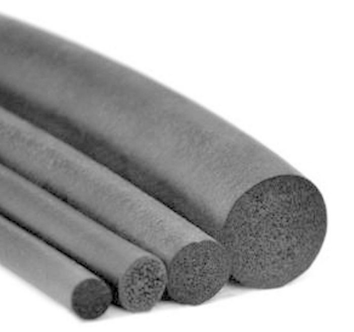 EPDM Sponge Rubber Round Seal, 5mm Diameter, 33 Feet Long
