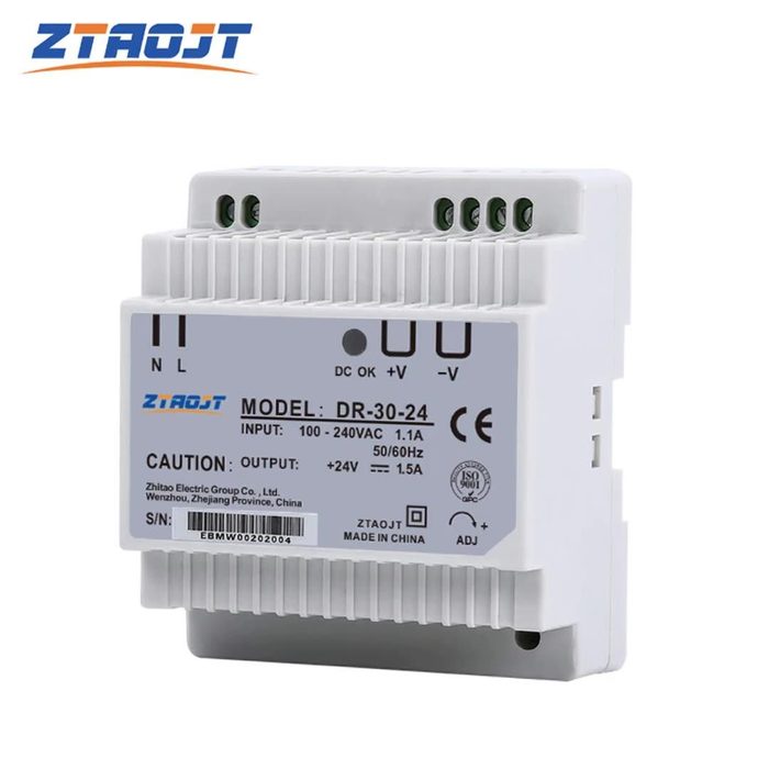 DIN Rail Mounted Power Supply 30W 24V