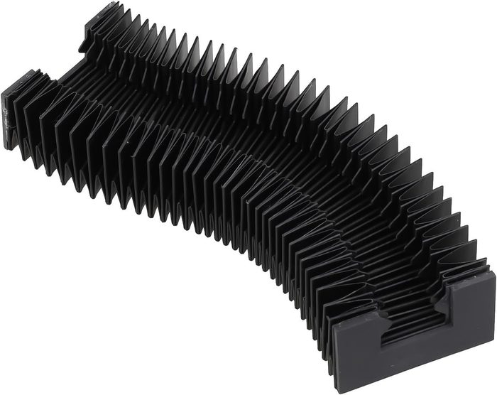 Customizable Black Flat Protective Bellows for Linear Guides