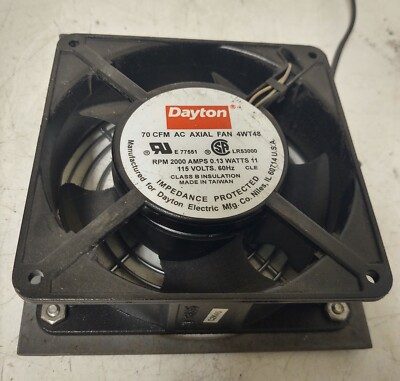 Axial Fan, Square, 4-11/16" H, 70/76 CFM