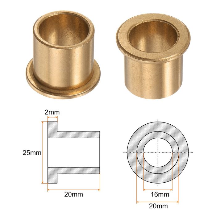 Flanged Bronze Oilite Bearing