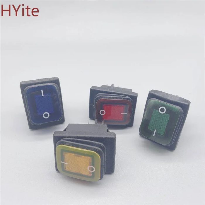 Boat Marine Waterproof On Off DPST Rocker Switch 4 Pin 30A 250V LED Illuminated