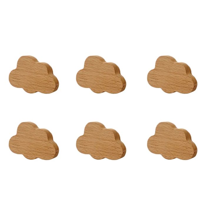 Cloud/Star Shape Furniture Handles Moon Drawer Wooden Knobs