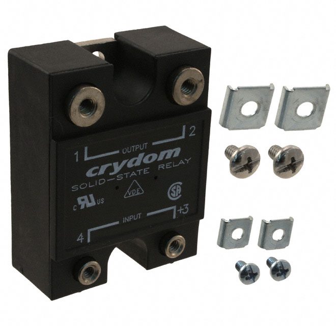 Industrial Mount Solid State Relay, 530Vac 75A, Dc In, Zc
