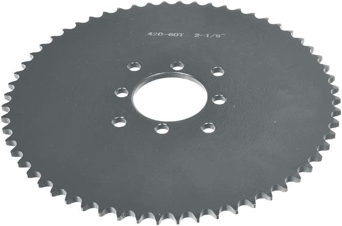 #40/41/420 Chain 60 Tooth Steel Sprocket, 2-1/8" Bore 1/2" Pitch