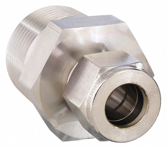 Compression Fitting Adapter: 3/16 in OD x 1/4 in