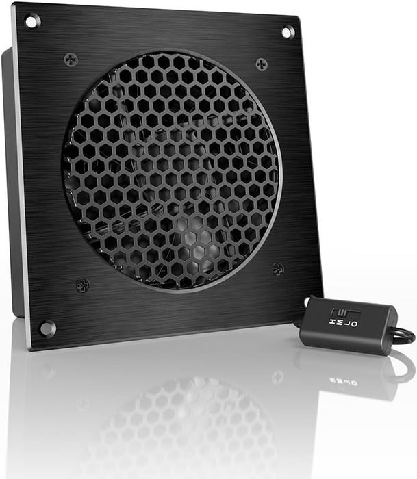 AIRPLATE S3 Quiet Cooling Fan System 6" with Speed Control, for Home Theater AV Cabinets