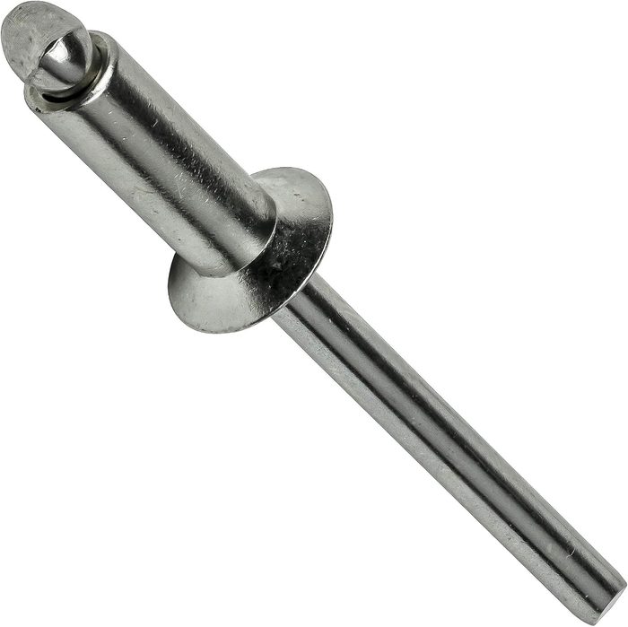 Pop Rivets, Heavy Duty, Open-End, Dome-Head Blind Rivets