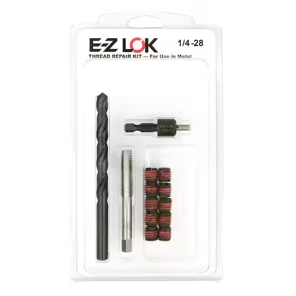 Repair Kit for Threads in Metal - 1/4-28 - 10 Self-Locking Inserts