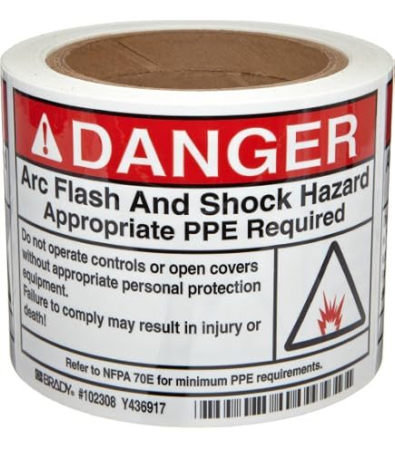 Arc Flash Warning ANSI-TextOnly-Label, 3.5x5