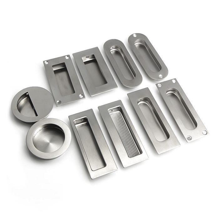 Stainless Steel Rectangular Pull Handles Hidden Concealed Furniture Handle