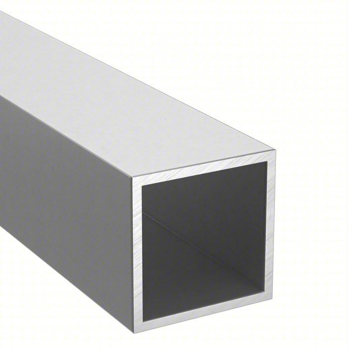 6061 Aluminum Square Tube, 1 in Outside Ht