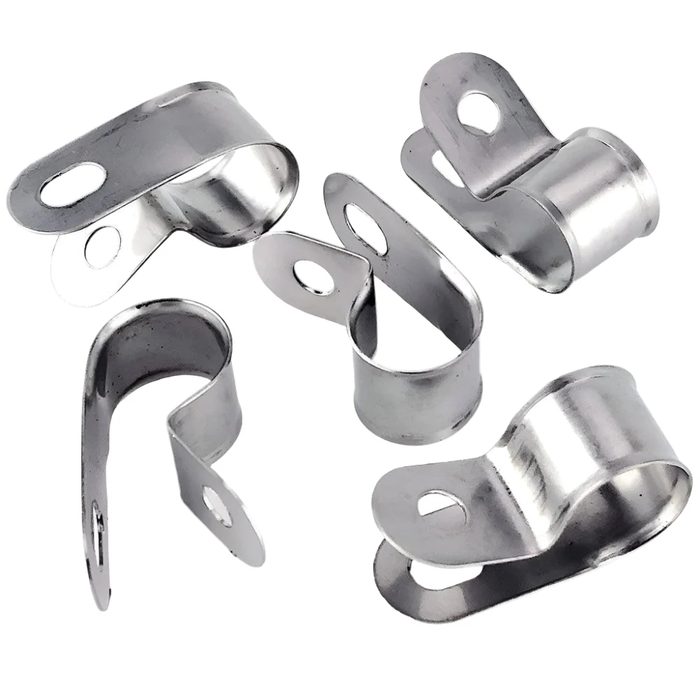 Unlined Wide Stainless Steel P-clips