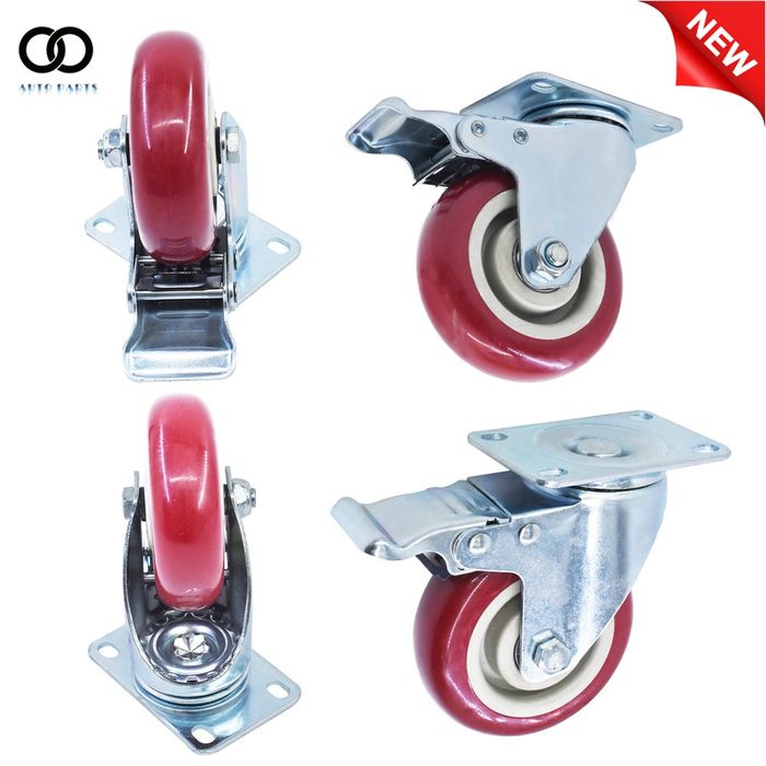 Locking Swivel Plate Caster Wheels with Brake
