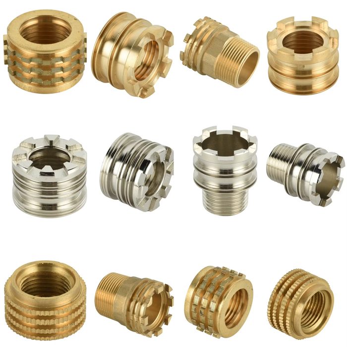 Brass Male Female Thread Inserts for Plastic Fittings