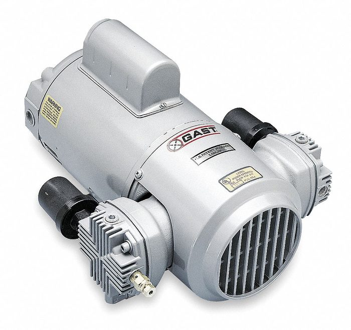 Piston Air Compressor/Vacuum Pump, 1/2HP