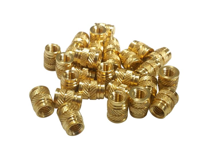 1/4-20 Long Brass Heat Set Inserts