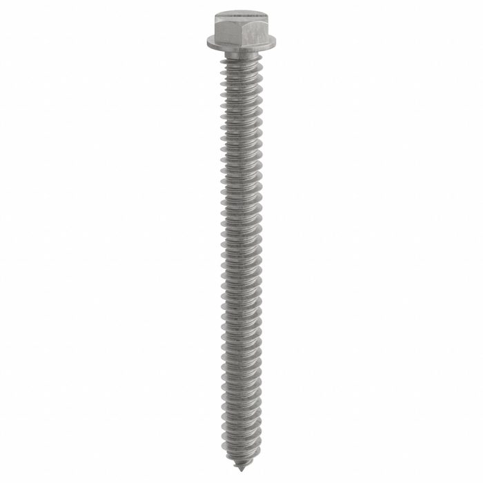 Concrete Anchor Screw 2 3/4 in Overall Lg, 1/4 in Dia
