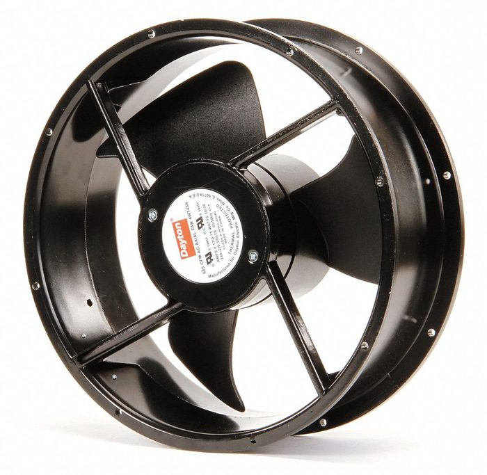 Round Axial Fan, 10" Fan Dia., 230VAC