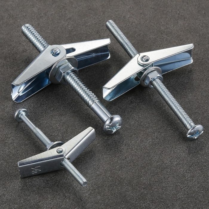 1/4 Inch Heavy Duty Drywall Anchors and Screws, Toggle Bolts and Wing Nuts Set
