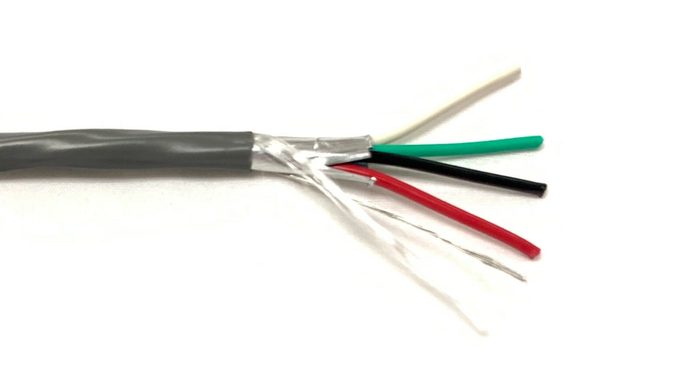 4 Conductor 18 Gauge Shielded Cable CMR