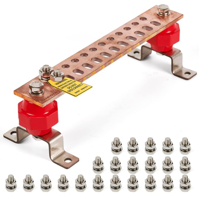 Copper Earth Ground Bar, Bus Bar