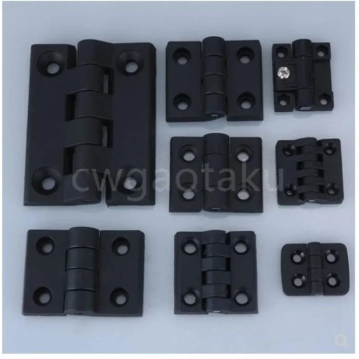 Black Color Nylon Plastic Butt Hinge for Wooden Box Furniture Electric Cabinet Hardware