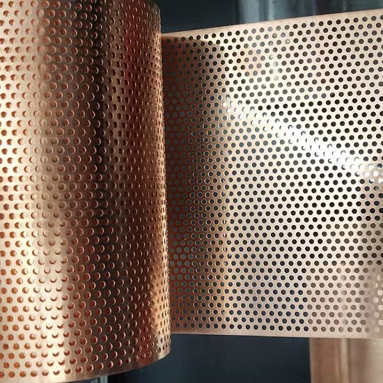 Punched Copper Sheet Screen Round Hole