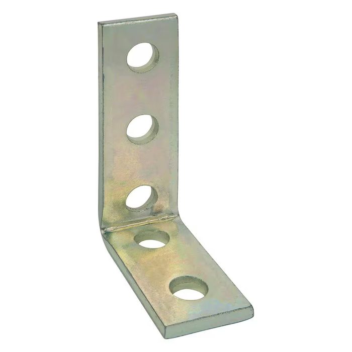 5-Hole 90° Angle Bracket Galv-Krom (Strut Fitting)