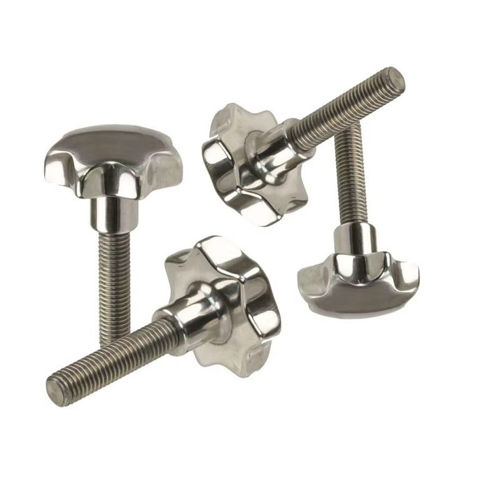 Custom Stainless Steel Star Knobs Screw CNC Turning