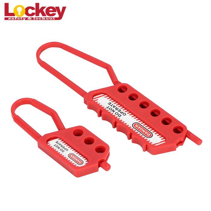 Plastic Loto Lockout Padlock Hasp with 3 Lockout Holes 10mm Dia.