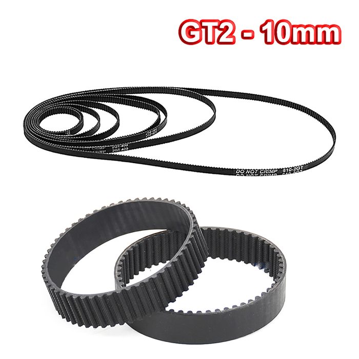 GT2 Timing Belt, 2M, 10mm Width, Closed Loop