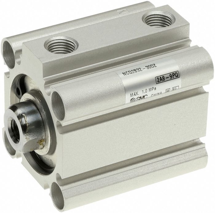 Compact Double-Acting Air Cylinder, 30 mm Bore Dia, 10 mm Stroke Lg