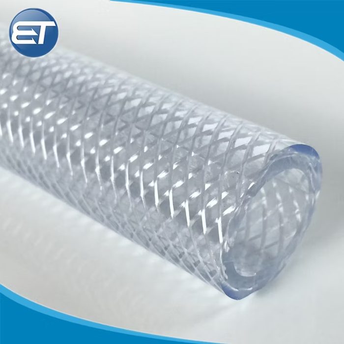Flexible Clear Braided Hose 2 Inch Reinforced PVC Tubing