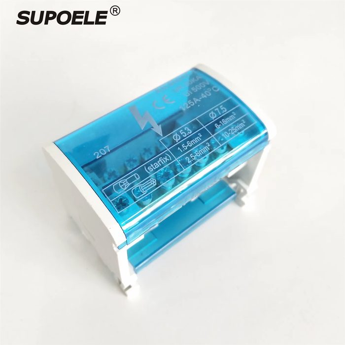 207 Din Rail Terminal Block - Modular 2 Lines 7 Ways