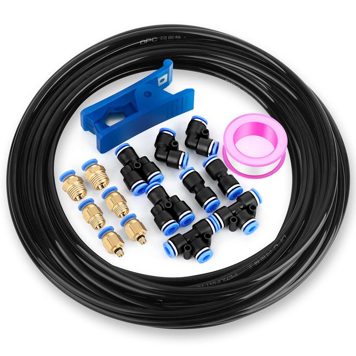 Black Pneumatic Polyurethane Tubing Kit 6mm