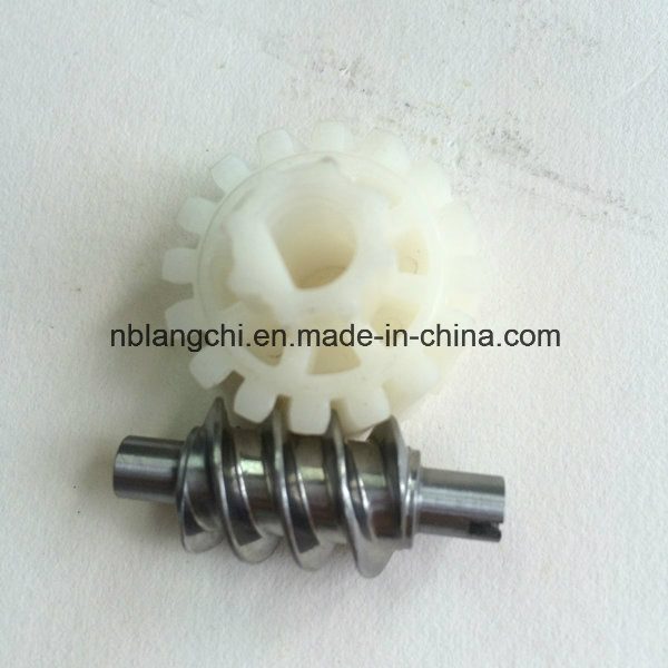 0.8M POM Plastic Worm Gear with Stainless Steel Shaft