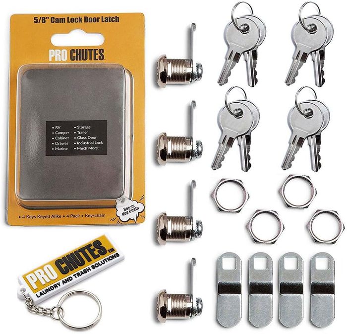 Cabinet Cam Lock, 5/8 inch, with Straight & Offset Cams, Keyed Alike