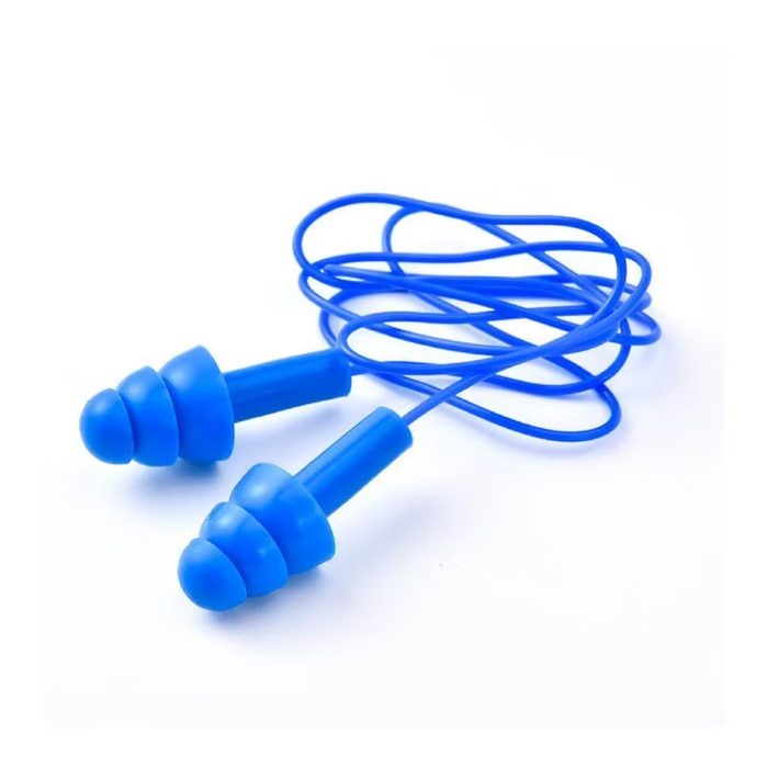 Reusable Silicone Earplugs with PVC / Nylon cord