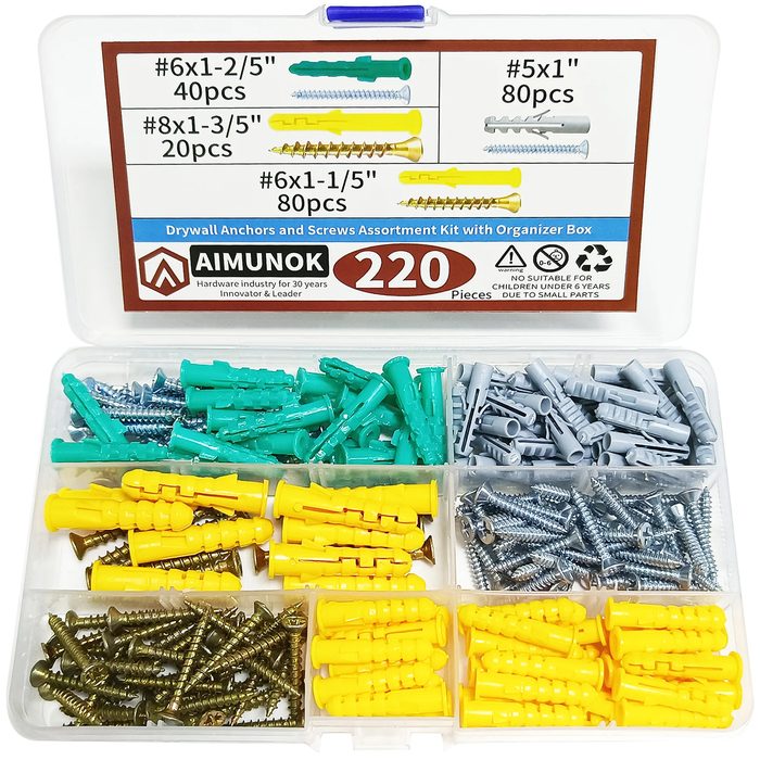 Drywall Anchors and Screws Assortment Kit