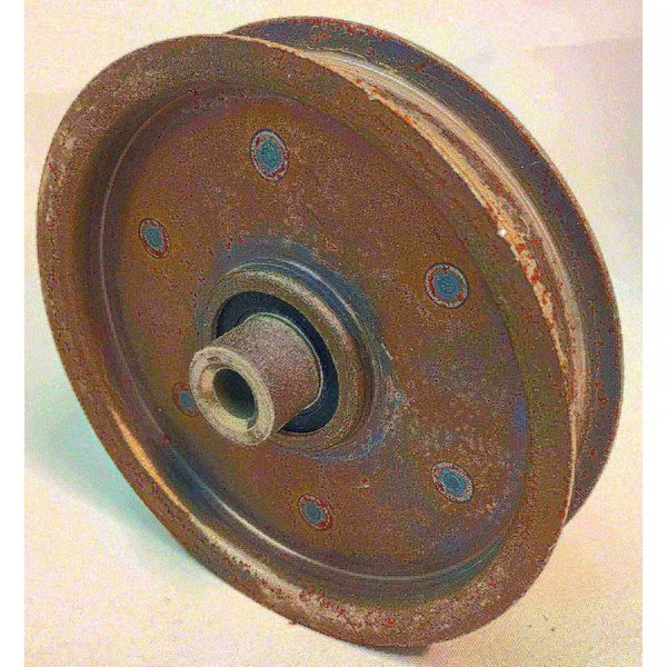 Flat Idler Pulley - 4'' Flat Dia. - 3/8'' Bore